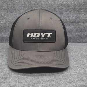 Hoyt Archery Hat Cap Snap Back Mens One Size Gray Mesh Trucker Logo Hunting
